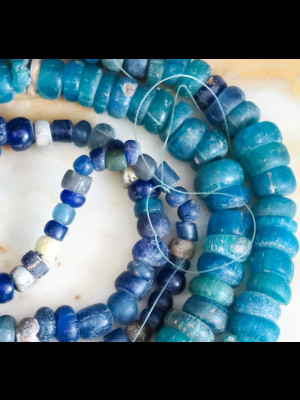 Perles Nila antiques en verre  (Mali)