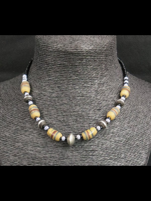 Collier perles du Ghana en verre