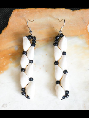 Boucles d'oreilles en cauris 