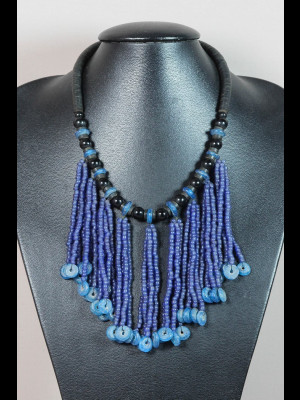 Collier perles koffi et perles en verre