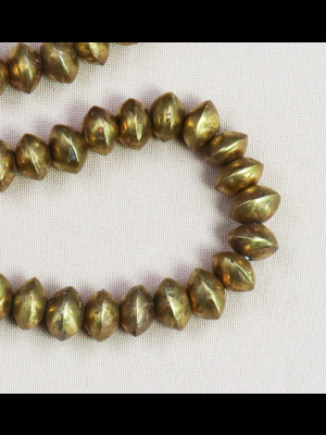 100 perles en métal doré