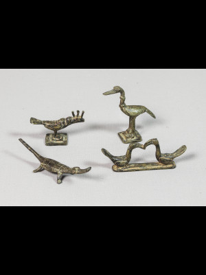 4 poids à peser l'or en bronze