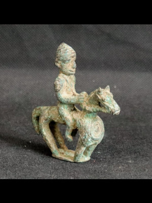 Cavalier dogon en bronze (Mali)