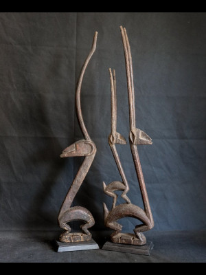 Couple de masques cimiers tchiwara bambara (Mali)