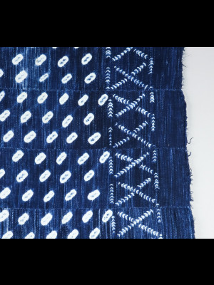 Pagne indigo ancien en coton