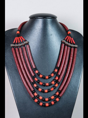 Collier perles en verre et koffi