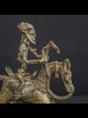 Cavalier dogon en bronze (Mali)