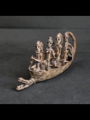 Pirogue dogon (Bronze du Mali)