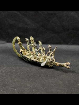 Pirogue dogon (Bronze du Mali)