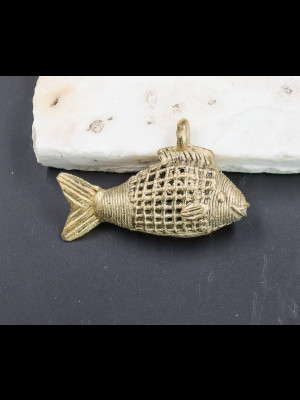 Pendentif "poisson" en laiton