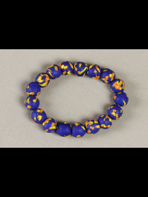 Bracelet en perles du Ghana en verre 